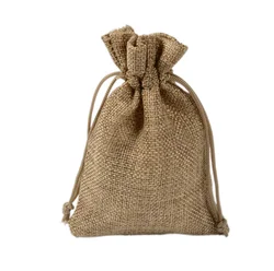 cheap jute bag burlap shopping bags with drawstring new style small colorful gift bags drawstring