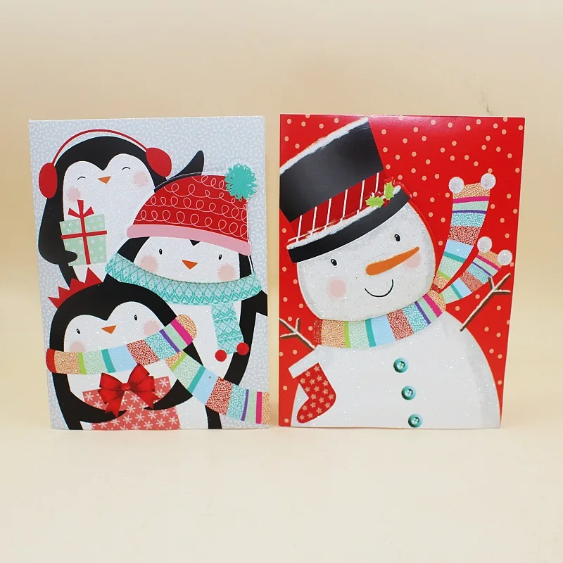 Greeting Cards With Envelope Custom Printing 5 x 7 Inch Folded Holiday Greetings Christmas Cards