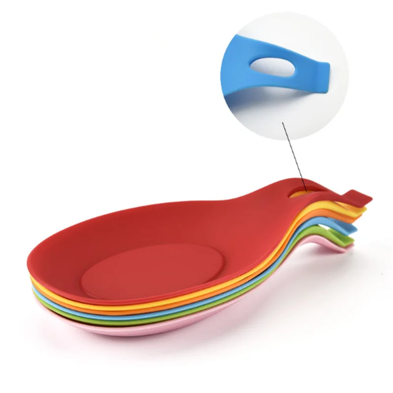 new silicone rest soup spoon, food grade silicone spoon rests