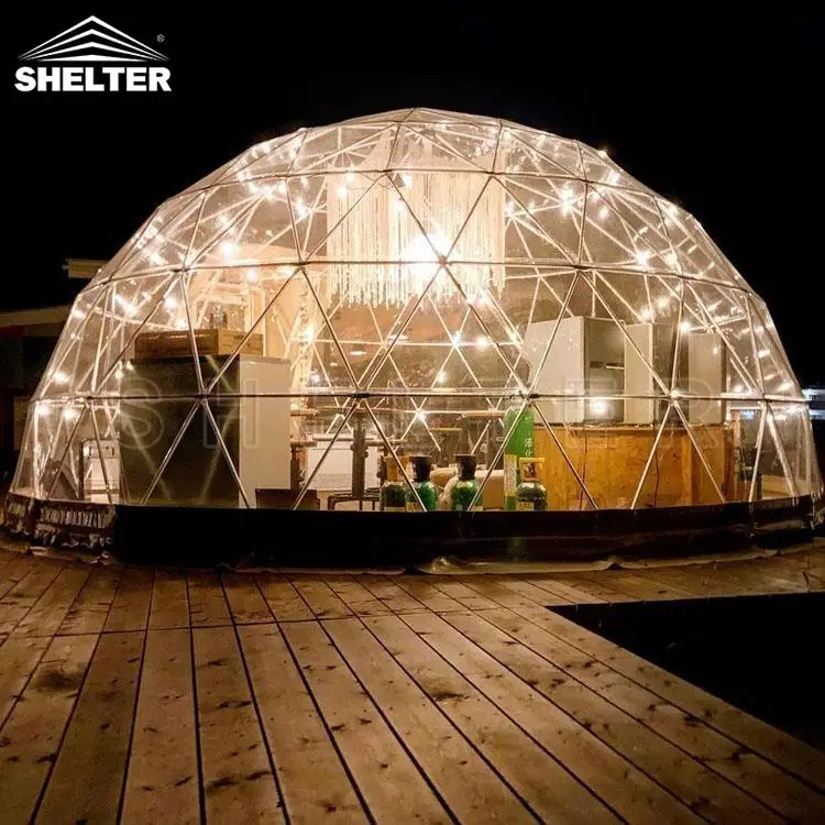 Prefabricated 8m Clear Resort Hotel Event Dome House Tent Geodesic Igloo Dome Star Dome Tent For Outdoor Restaurants
