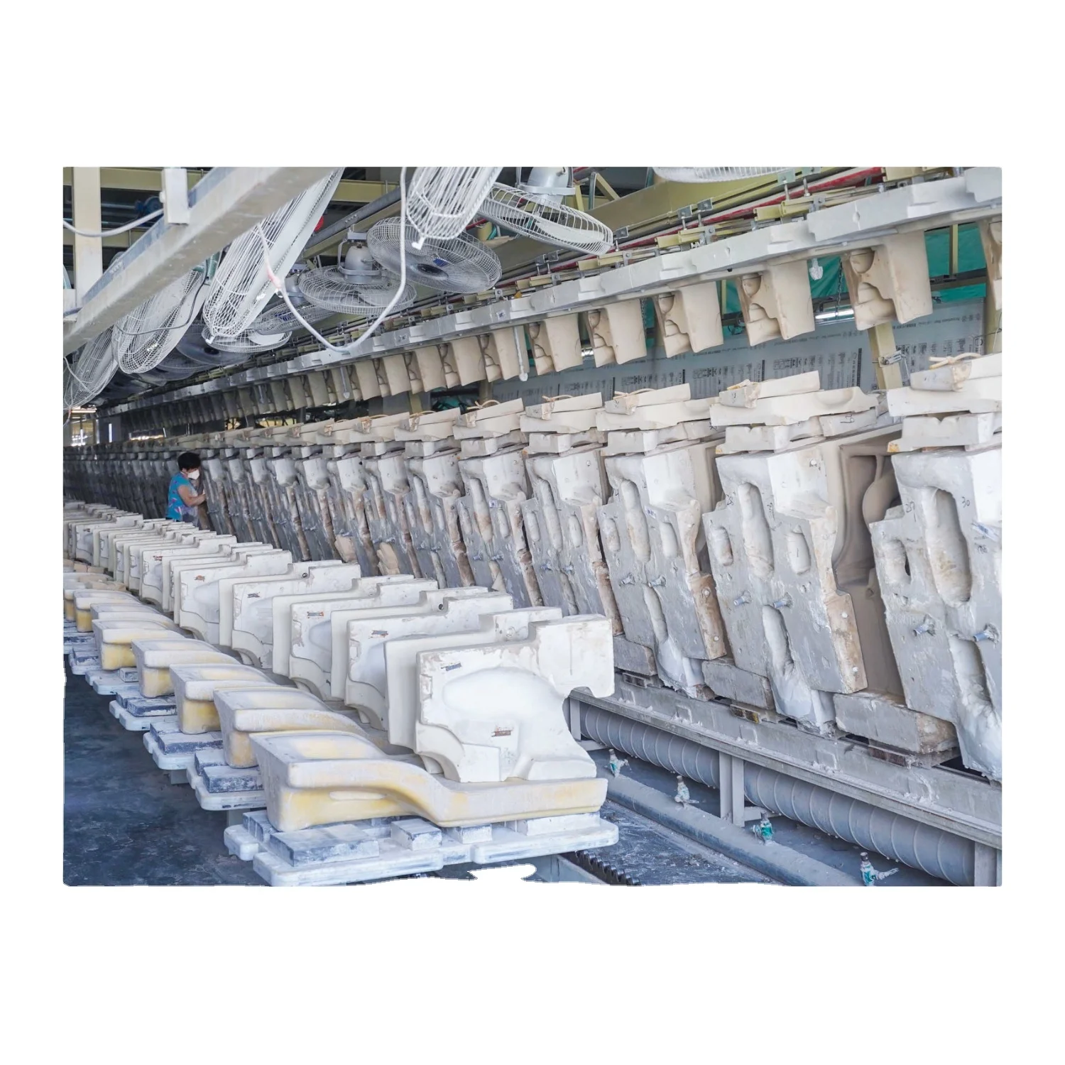 Spagless Working Mold Technology Sanitaryware Ceramic Casting Slip Battery Producing Plants