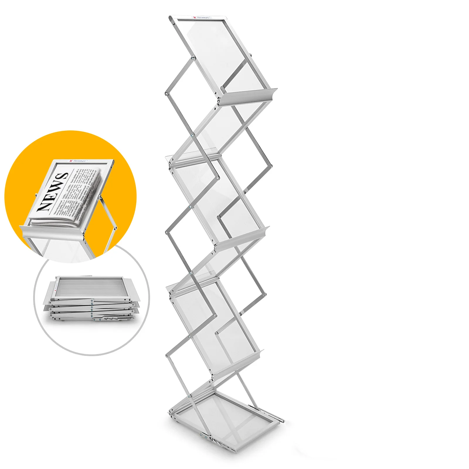 Акриловый держатель для книг, рекламные витрины, подставки для брошюр, рекламные и Рекламные выставки, алюминиевый корпус или картонная коробка