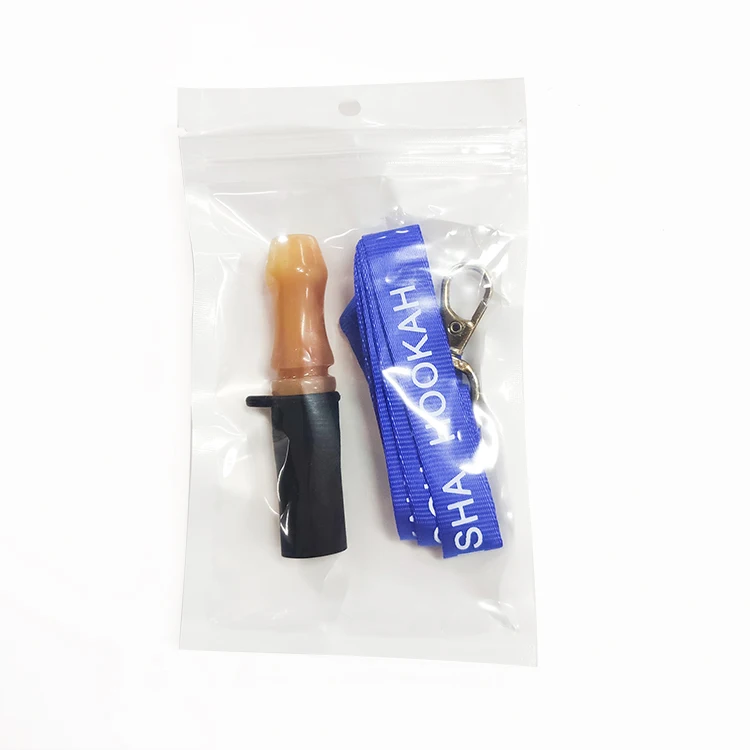 Wholesale Custom Sheesha Mouthpiece bags Accessories Portable Plastic Nozzle Hang Rope Hookah Shisha Mouth Tips
