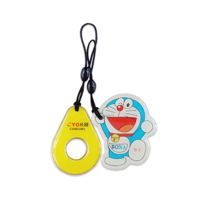 OEM logo Multiple Options UID 13.56Mhz NFC Rewritable RFID IC Tag Keyfobs Keychain Changeable 1K S50 Access Control Card