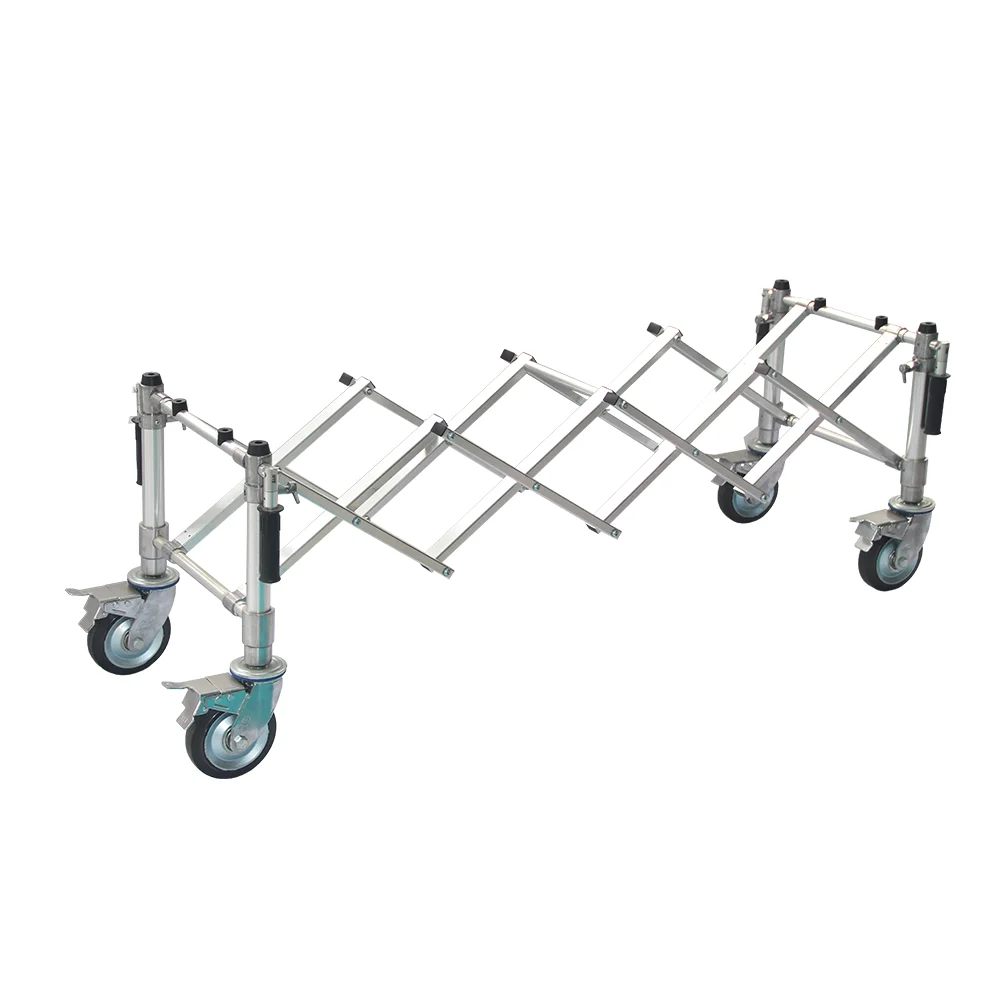 YXZ-D-4 Hot selling Funeral Products aluminum alloy Coffin and silver basket trolley church truck