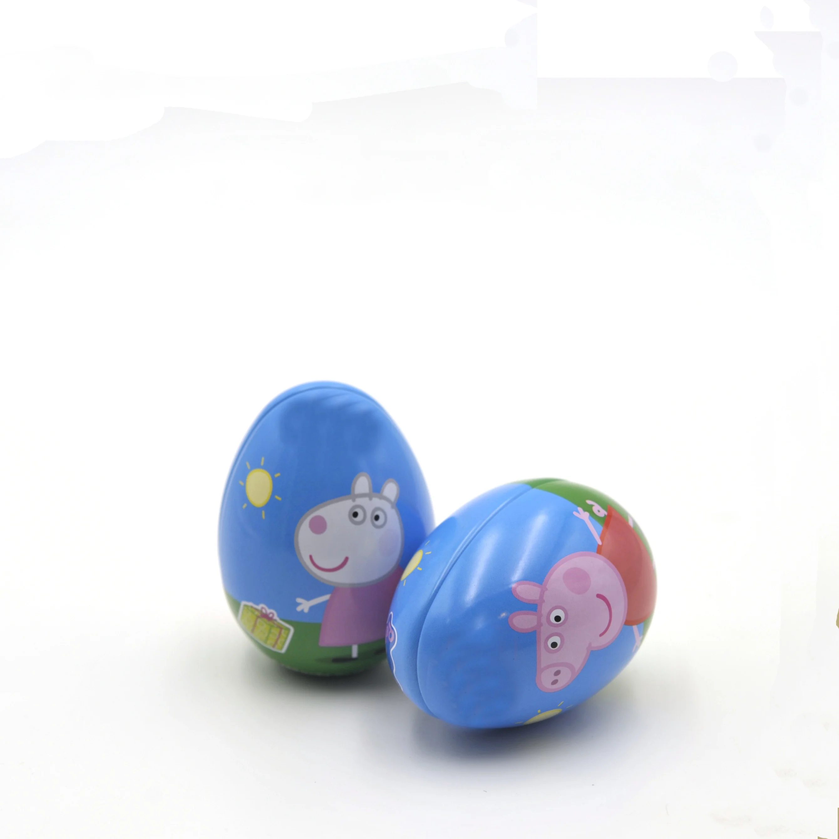 Custom Logo Egg Shape Easter Gift Boxes Recyclable Tinplate Metal Packaging for Candy Food Chocolate Christmas Presents