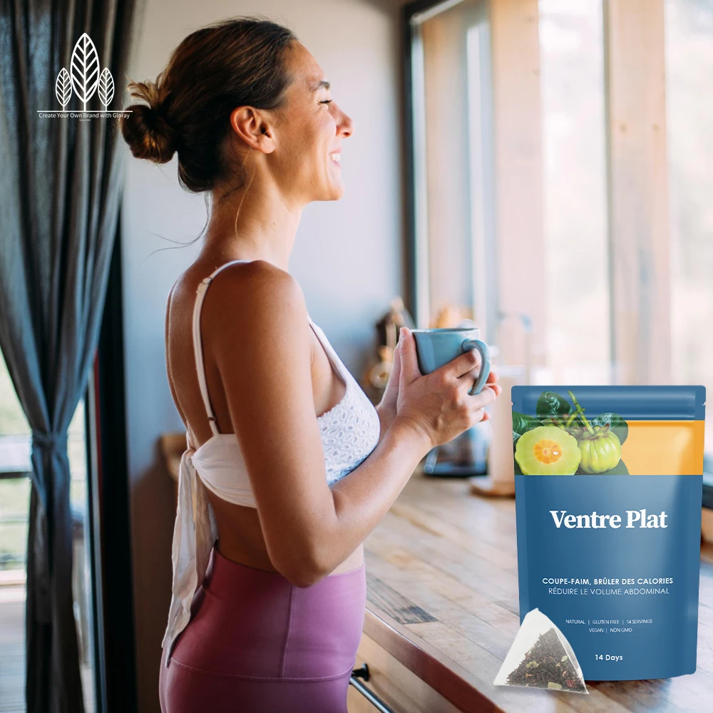 Ventre Plat 14 Nylon Tea Bags Fight Bloating Loss Weight Detox Your Body Adjust Your Diet 100% Natural Herbs