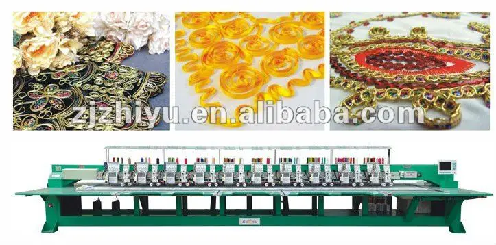 1209 Mixed flat easy Cording sequin digital embroidery machine multi head embroidery machine