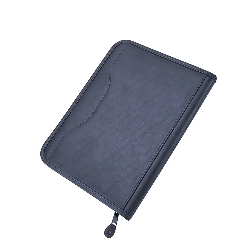 Zipper Portfolio Binder File Case Folder Custom LOGO Embossed Document Portfolio