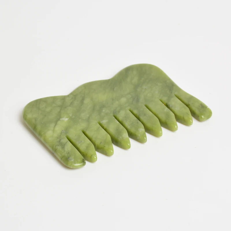 Hot sale hair combing natural melon sand facial treatment lifting massage jade hair comb set shave