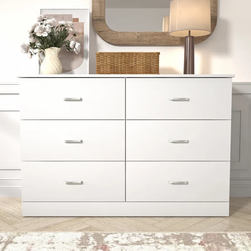 Wholesale Supply MDF Board Living Room Furniture 6 Drawer 47.2' W Womens Dresser for Bedroom