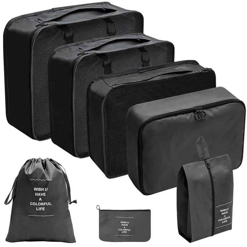 7 Pcs Clothes Storage Suitcase Kit Underwear Travel Bags Luggage Set Travel Luggage Bags Storage Travel Organizer Bag Set