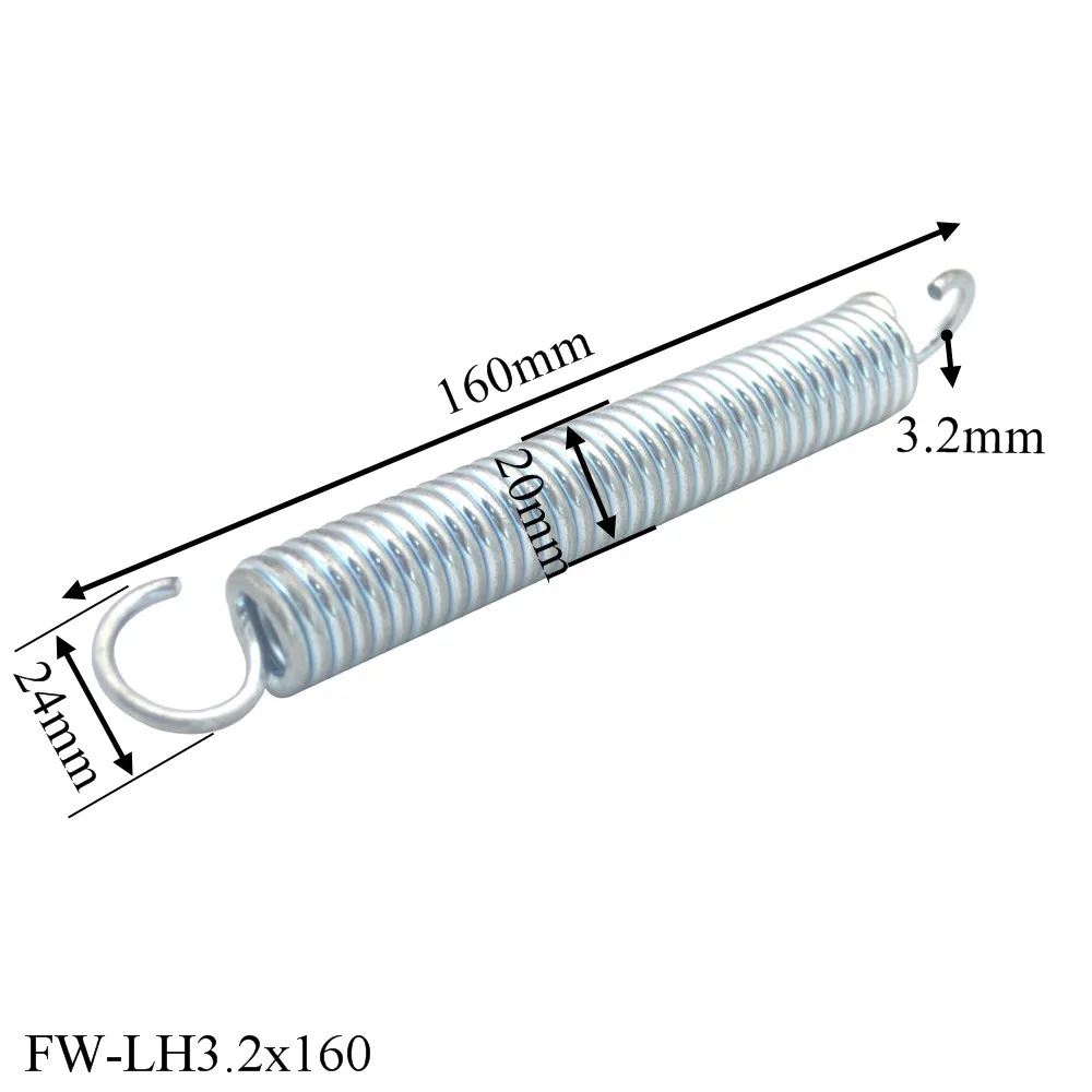Protection Galvanized Steel  Heavy Duty Extension spring With Hook For  Trampoline