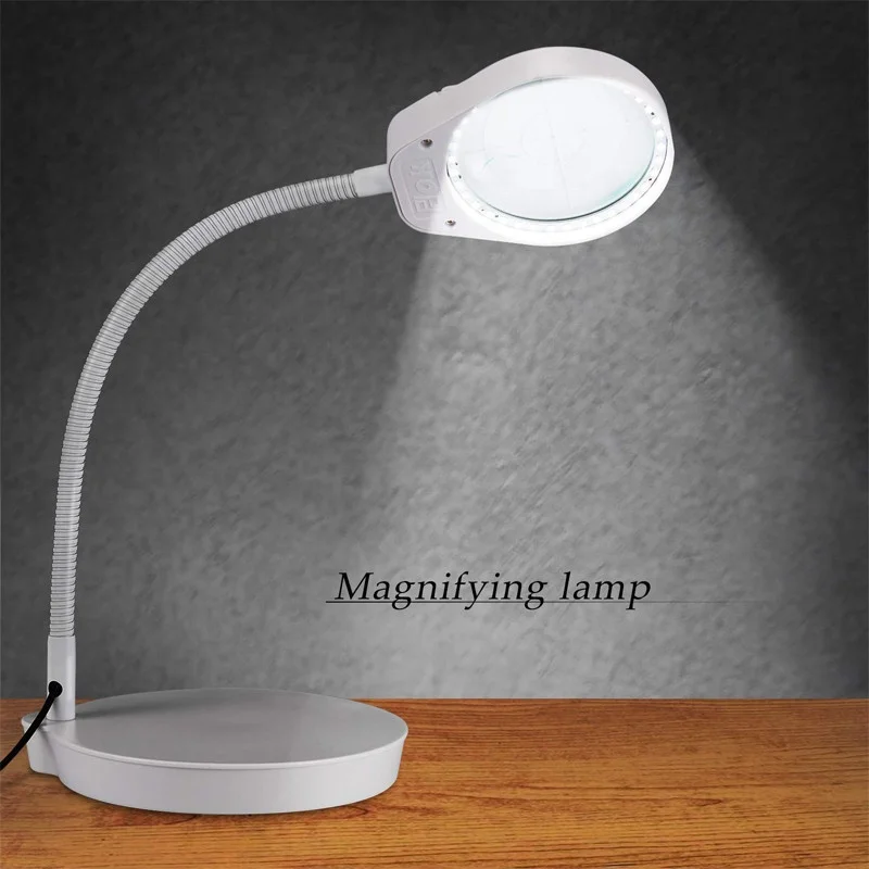 OEM дизайн, Современная увеличительная Рабочая лампа с регулируемой яркостью, светодиодная татуировка для лица и ногтей