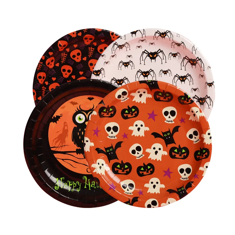 Biodegradable Round Plate Set Tableware Compostable Paper Plates Bio Party Disposable Dinnerware