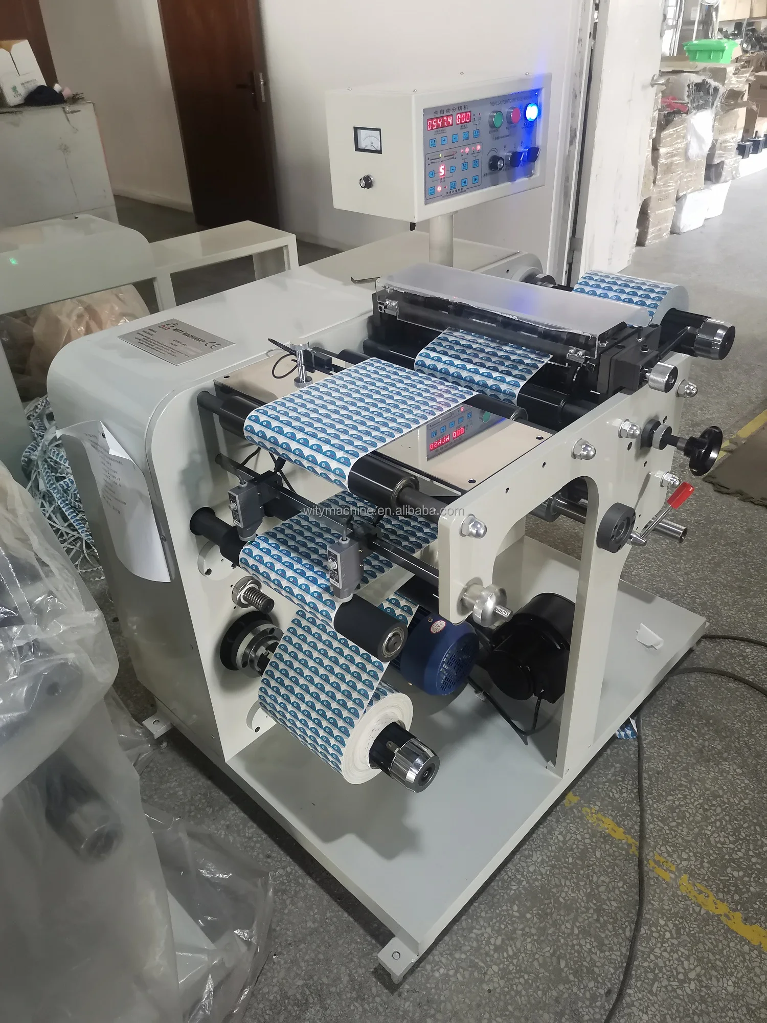Adhesive Label Paper Slitting and Rewinding Machine for Flexo Labels