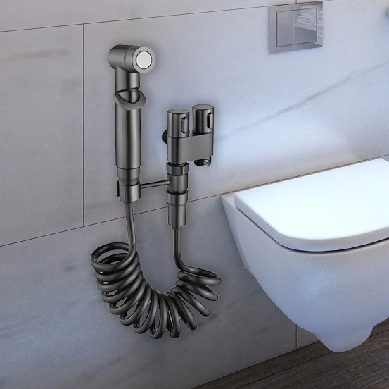 Morden Style Shattaf Toilet Bidet Sprayer Seat 2 Hole Portable Travel Bidet Attachment