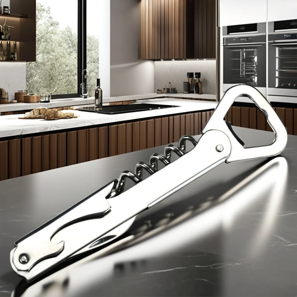 Convenient Stainless Steel Wine Opener and Corkscrew for Bar Owners and Beer Lovers for Opening Bottles