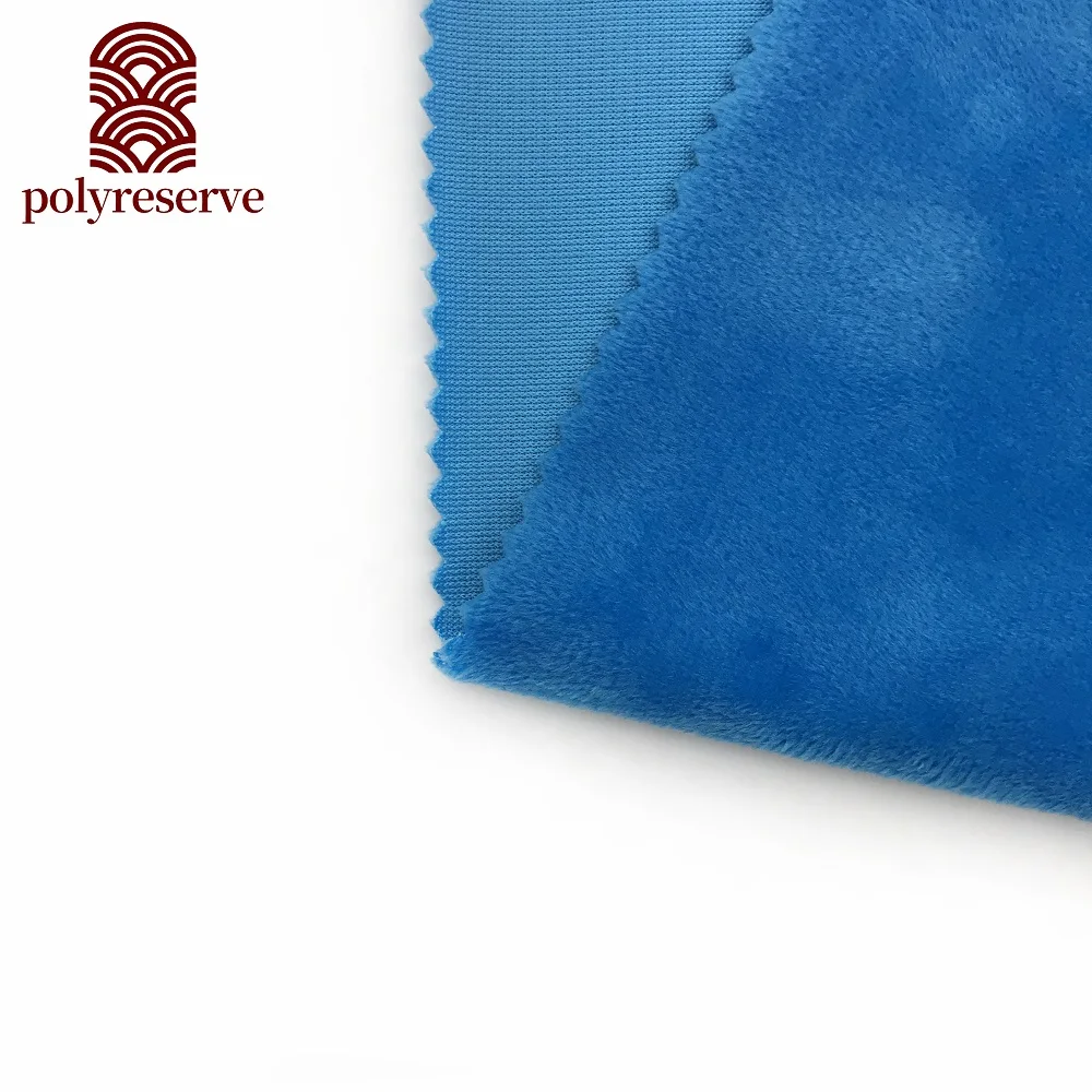 POLYRESERVE Plain Dyeing Crystal 100% Polyester Super Soft Velvet For Toy