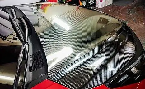 Black Carbon Fiber tpu Ppf Gloss Car Carbon Sticker Wrapping Film Carbon Fiber Vinyl Wrap