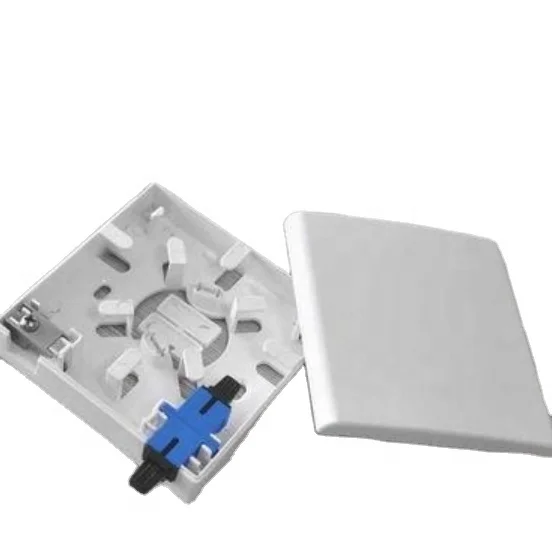 ftth 86 type 2 core 2sc sm adaptera terminal box FIBER OPTIC FACEPLATE