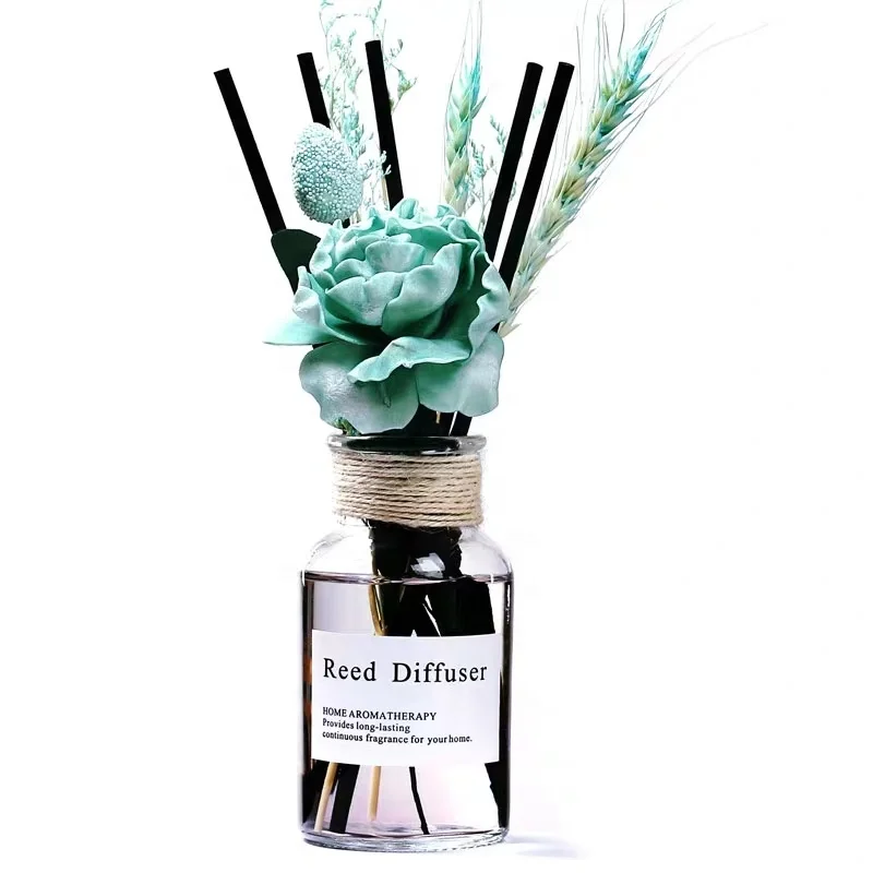 
180ml reed diffuser additional essential oil simple glass rose scents 