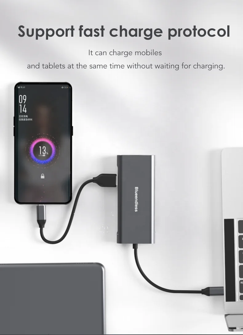 8 In 1 USB C Adpater 4K 30Hz Hdtv usb3.0 tf sd card reapder PD 100W RJ45 10/100 Mbps Ethernet adapter usb c hub 8 in 1