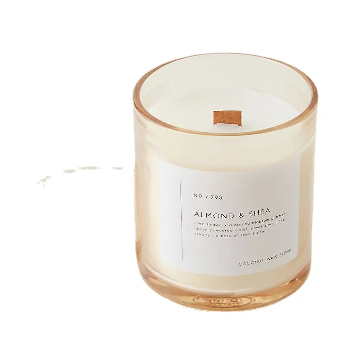 Low Price Wholesale 200ml 300ml 375ml Custom Color Frosting Glass Candle Jars With Wooden Lid