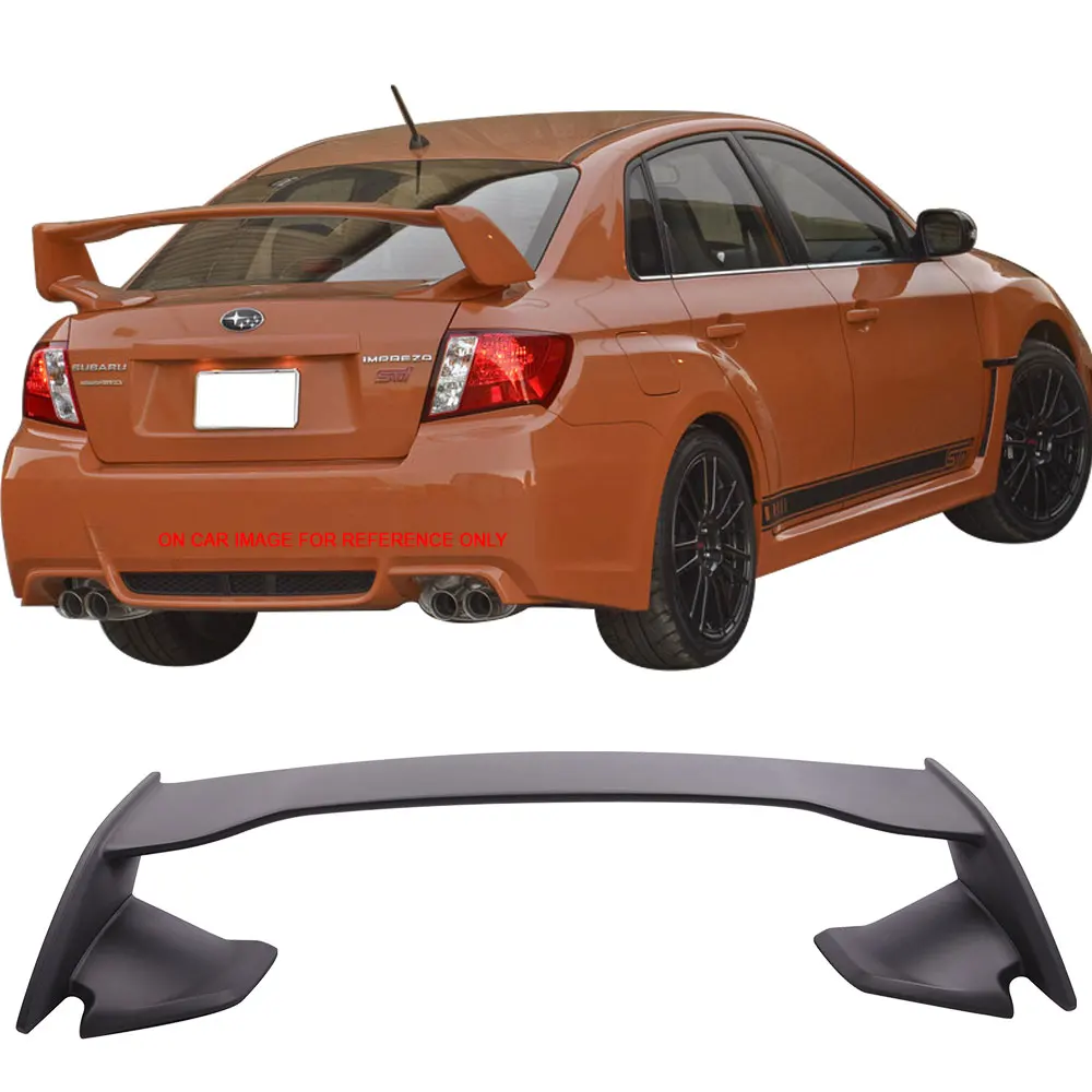 Неокрашенный ABS STI Style спойлер заднего багажника транспортные средства внешние аксессуары для Subaru Impreza 2008-2014 WRX