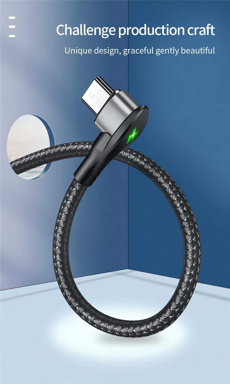 charging cable 3 in 1 cable 90 Degree Elbow Magnetic Charger / Data Cable  interface is changeable for game device