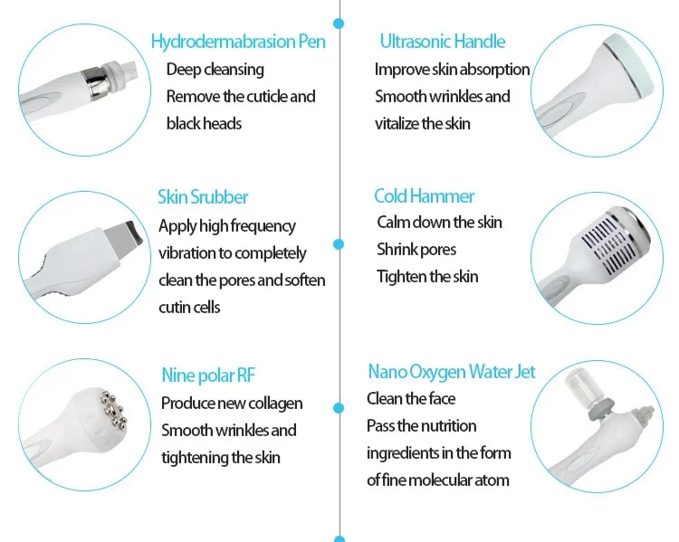 Hydro Facials Peeling 6 in 1 hydrodermabrasion facial machine facial cleaning machine