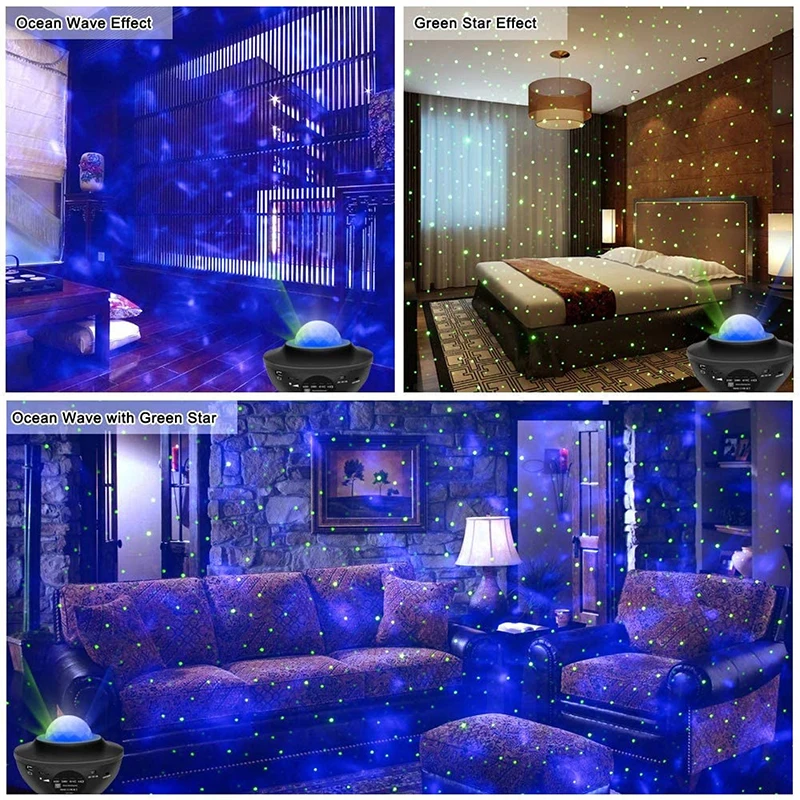 BOKUN OEM Projection Lamp Alibaba Hot Selling Remote Controlled LED Laser Galaxy Sky Projector Star Starry Night Light Projector