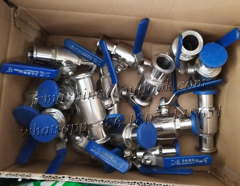 food industry stainless steel SUS316L 38mm  food grade tri clamp ball valve