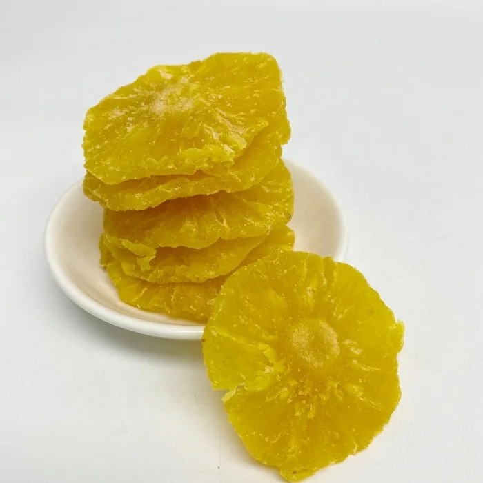 Чистый натуральный сладкий вкус Сушеные мягкие ломтики ананаса в сиропе кондитерские изделия оптовая цена сухофрукты