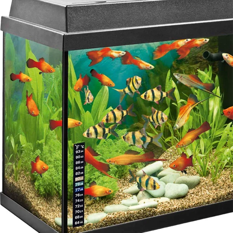 Low price custom arbitary bending aquarium sticker liquid crystal strips thermometers