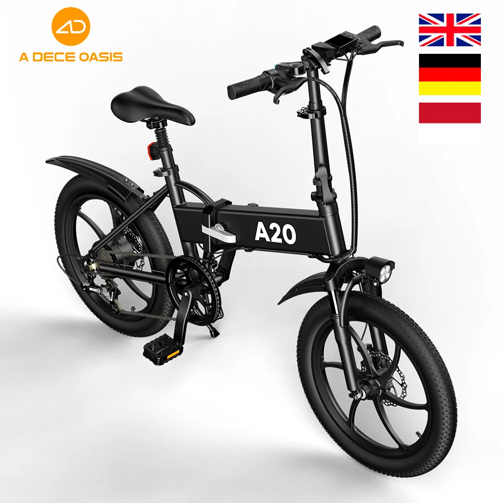 EU Warehouse ADO A20 Electronic Bike Distribution Front fork Shock absorber Road Folding City fat ebike Electric Dirt Bicycle