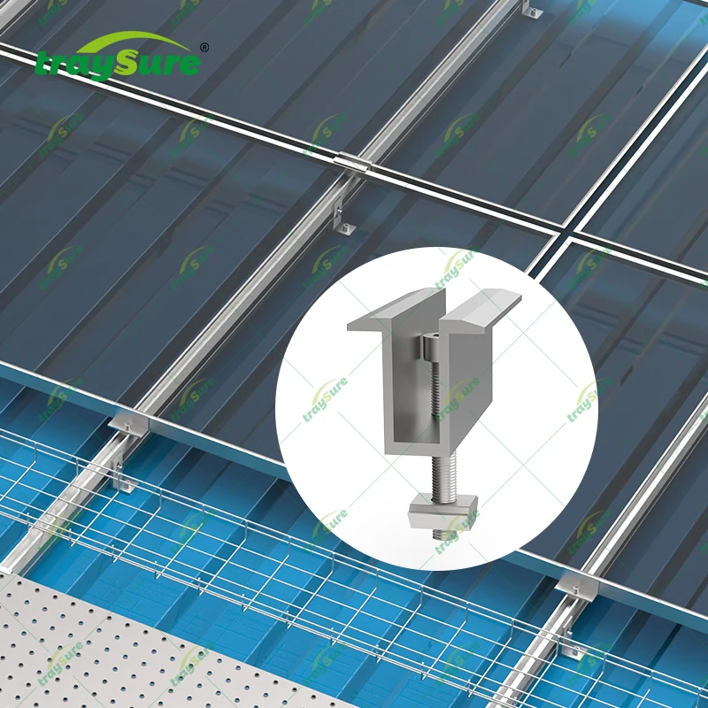 TRAYSURE Rooftop Solar Mounting System Customized Solar Panel Clamp Solar Panels Brackets Solar Mounting System