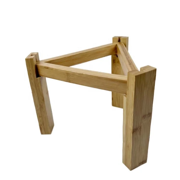 WDF Custom Indoor Wooden Flower Stand Designs Flower Display Stand Rack Extendable Bamboo Plant Stands For Home