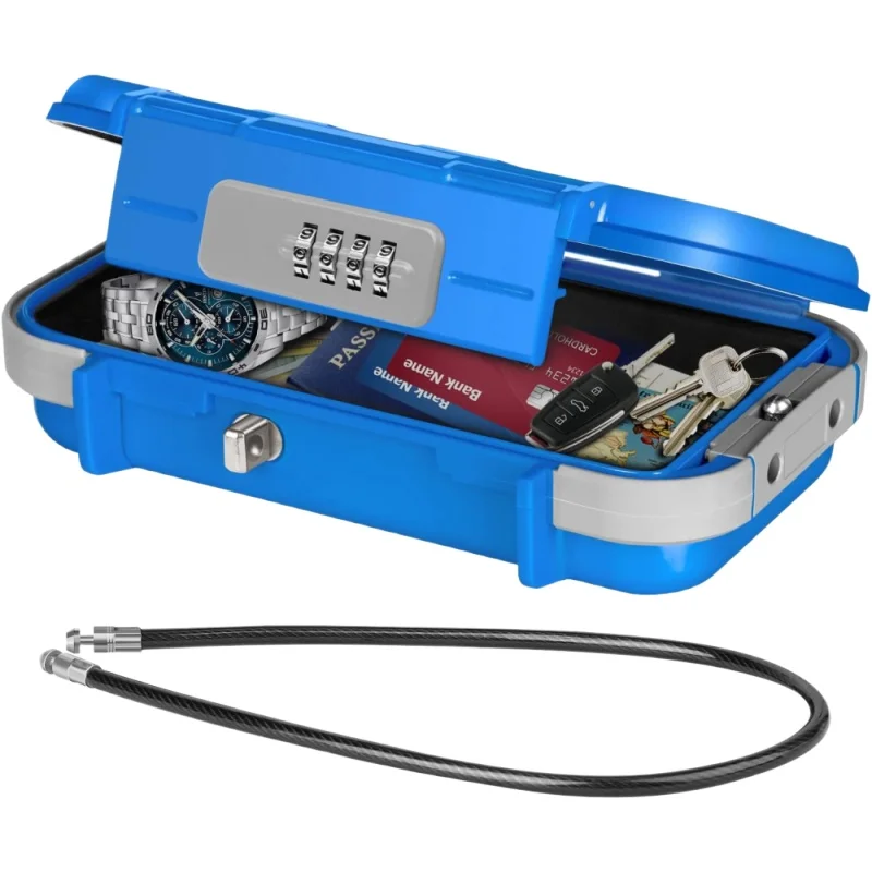 Waterproof Portable Safe Combination Lock Key Box Storage for Beach Travel Outdoor Lockbox Keybox abs case