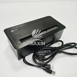 Electrical Plug  Desktop Grommet Wireless Charging French Brush Aluminum Flip  Smart Desktop socket Panel