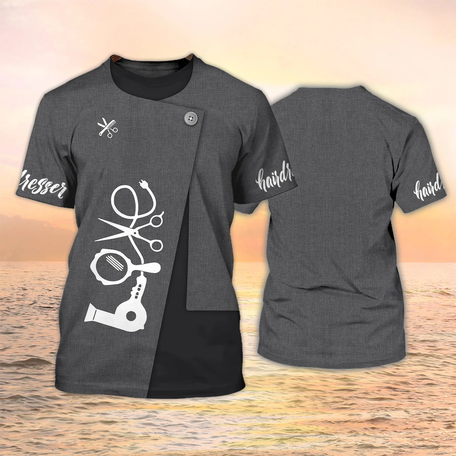 Low Moq Barber Short Sleeve Shirt Lightweight Barber Shirt /custom Made Barber Love T-shirts Available In Different Colors