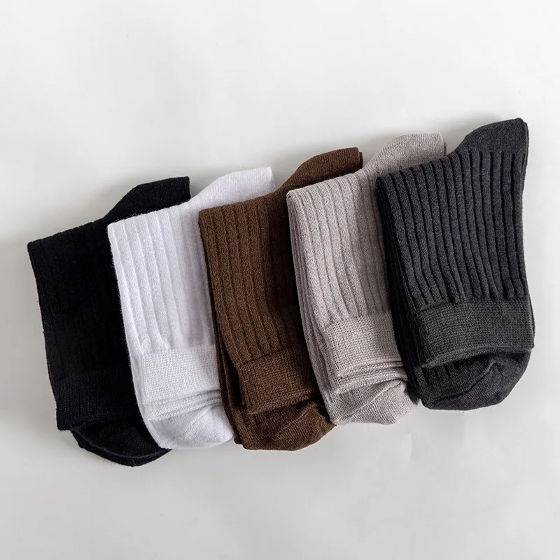 Носки мужские из чистого хлопка, впитывающие пот, в средней упаковке