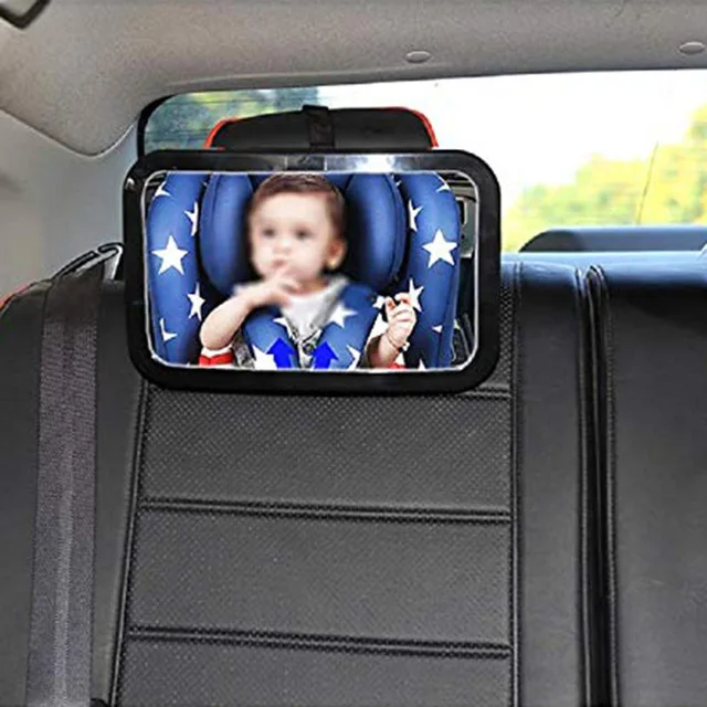 The Best Seller Car Seat Night Vision Universal Camera Adjustable Shades Rearview for Fixed Headrest Shynerk Baby Saftey Mirror