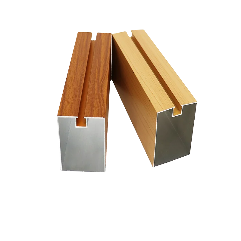 Wall Decoration High Quality Wood Grain Powder Coated Cladding Aluminum Profiles