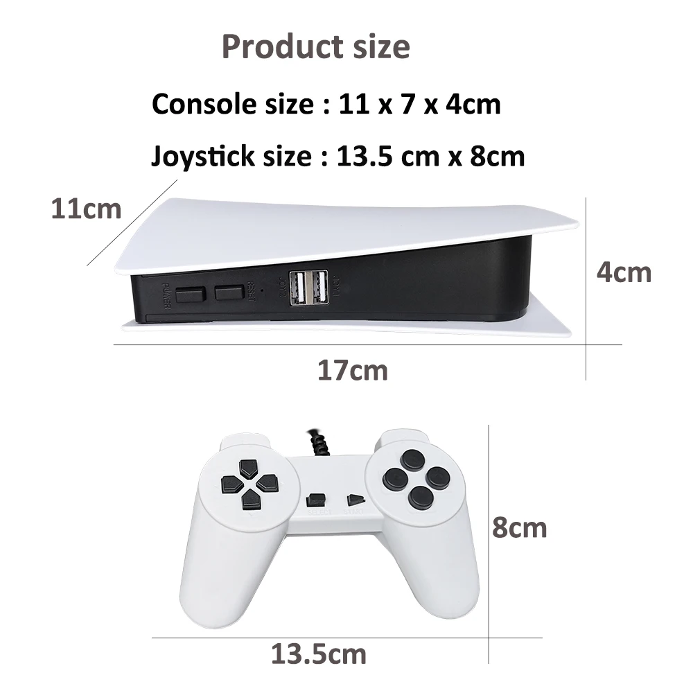 New TV Game Console 8 Bit Game Box With 200 Classic AV Output GS5 Retro Video Mini Game Station With Dual Wired Controllers