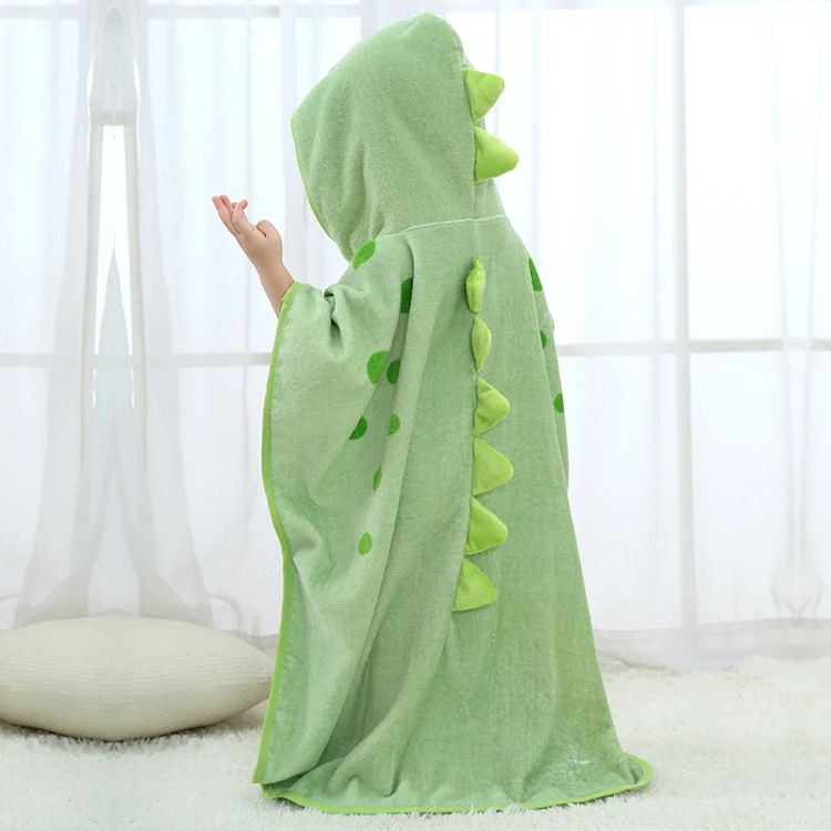 MICHLEY Wholesale Hooded Dinosaur Children Beach Towel