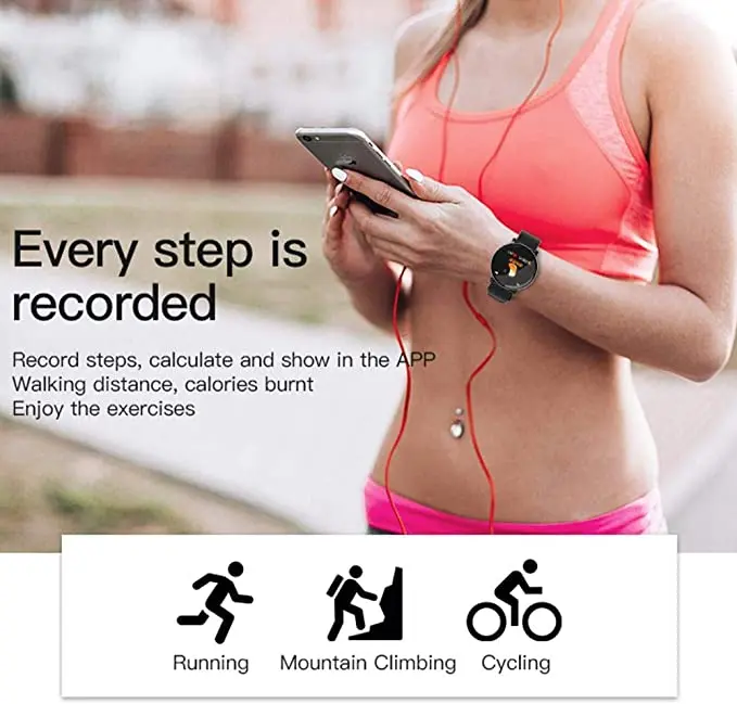 W8 Smart Watch Combo Reloj Fitness Tracker Heart Rate Monitor Step Calorie Counter Sleep Monitor Music Control Smartwatch