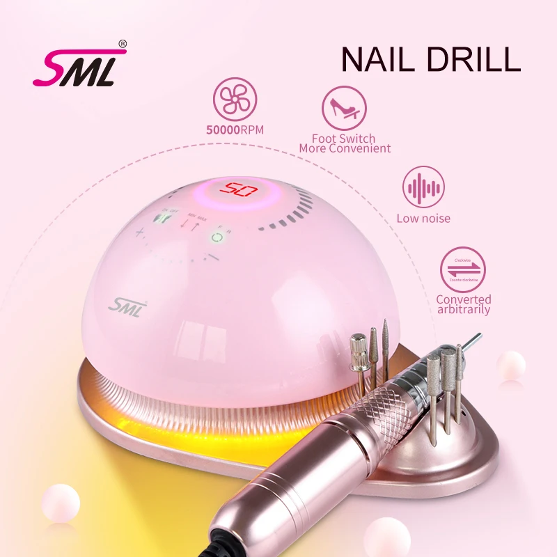 Electric Nail Drill Machine 50000RPM Professional Nail Drill Machine with light display