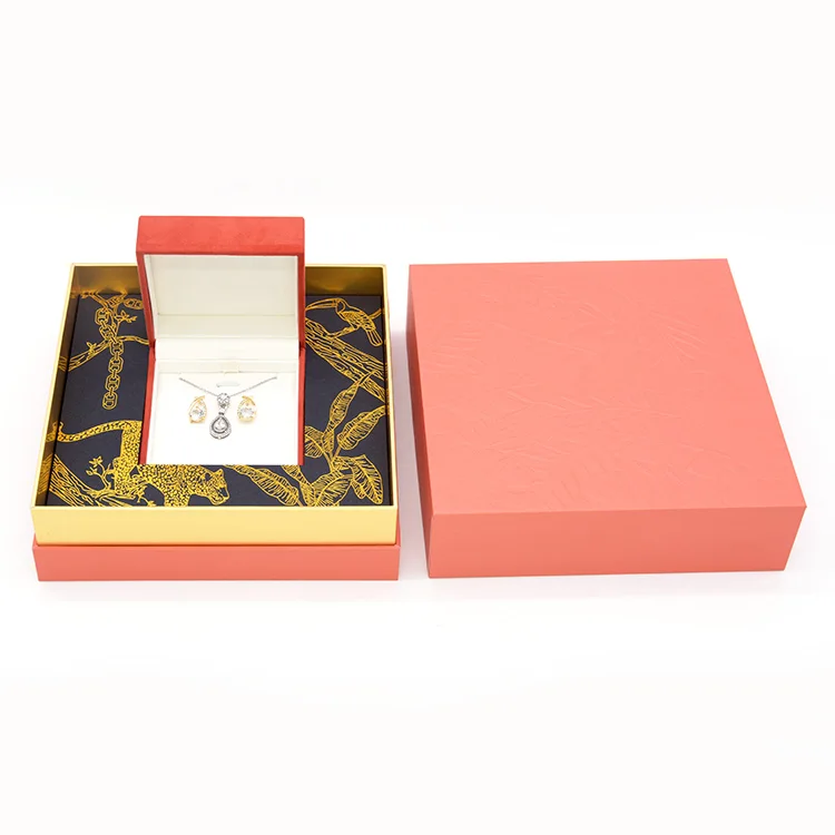 Custom Wholesale Design Rigid Paper Luxury Gemstone Cardboard Jewelry Necklace Packaging Boxes Ring Gift Package With Logo
