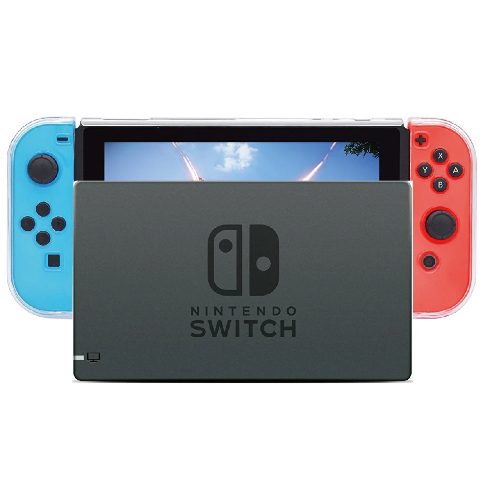 Hard Crystal Transparent Shell Case Dustproof Protection for Nintendo Switch Console